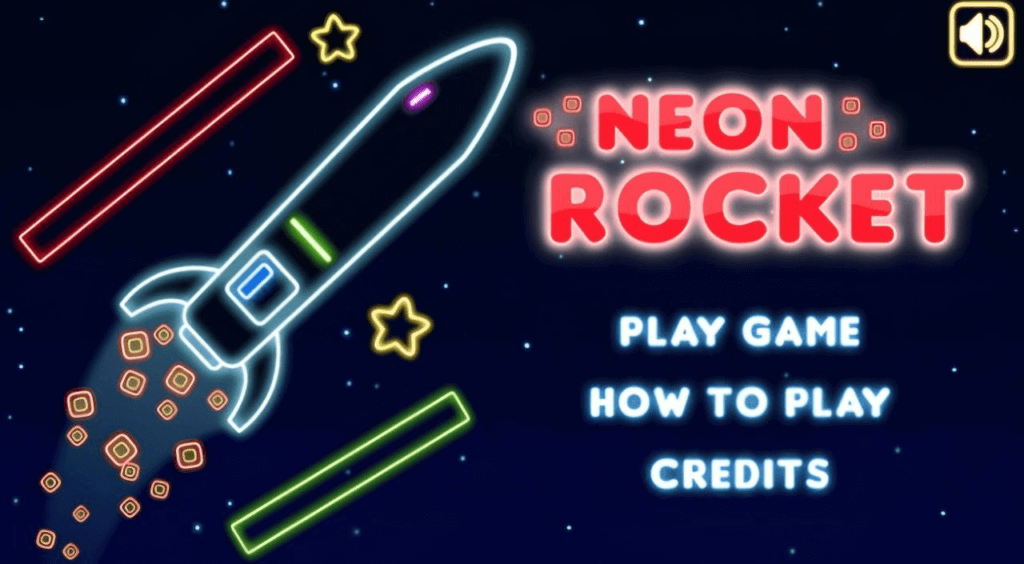 Neon Rocket on Safe Kid Games